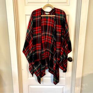 Plaid Flannel Poncho